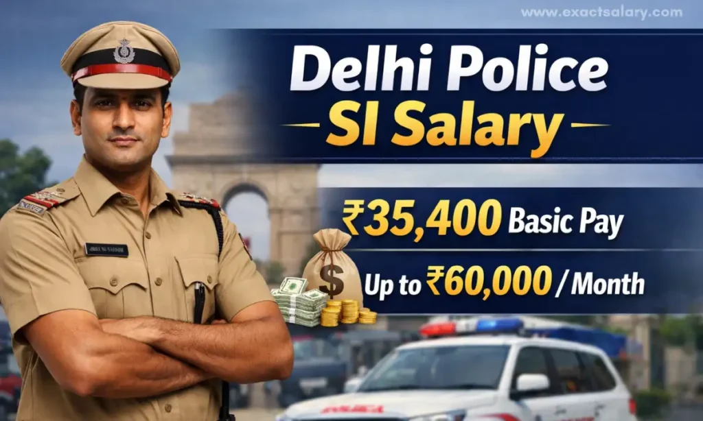 delhi police si salary